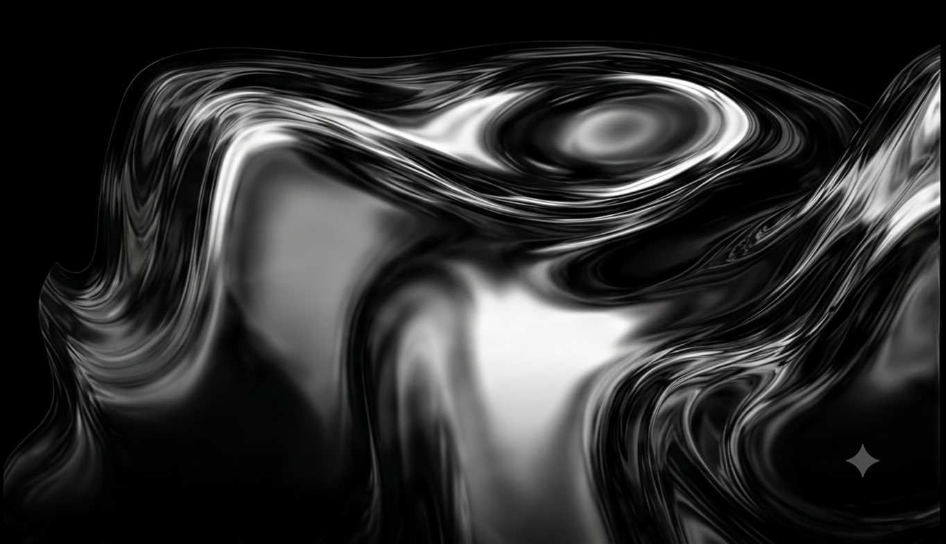 Abstract black and silver artwork